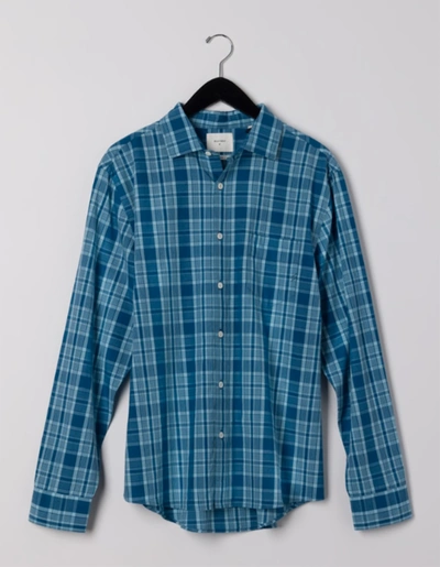 Shop Billy Reid Plaid Pickwick Shirt In Carbon Blue