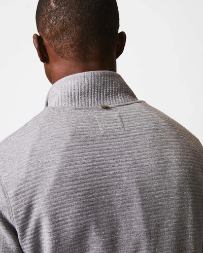 Reid Quilted Half Zip In Medium Grey