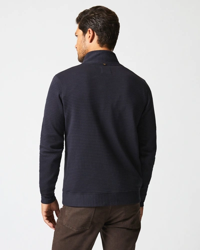Reid Quilted Half Zip In Dark Navy
