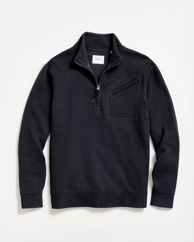 Reid Quilted Half Zip In Dark Navy