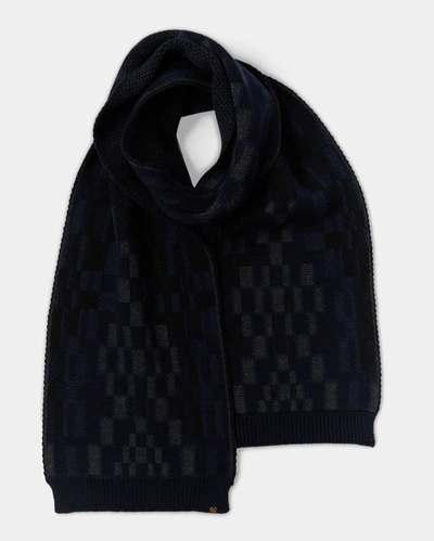 Reid Rug Jacquard Scarf In Blue