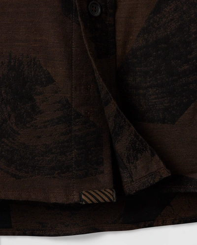Shop Reid S/s Bias Pocket Shirt In Black/brown