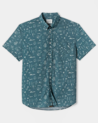 Shop Reid S/s Boardwalk Shirt In Sky Blue