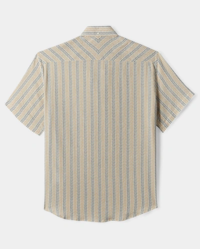 Shop Reid S/s Kirby Shirt In Gold/blue