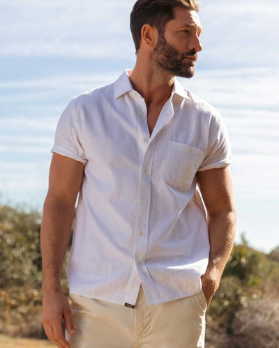 Reid S/s Treme Block Shirt In White/natural