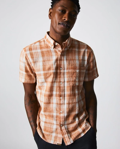 Shop Reid S/s Tuscumbia Shirt Bd In Clay/natural