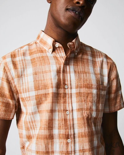 Shop Reid S/s Tuscumbia Shirt Bd In Clay/natural