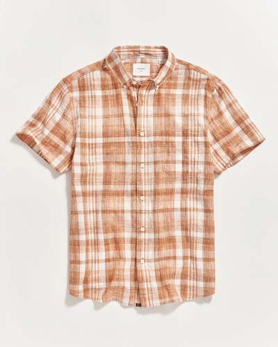 Shop Reid S/s Tuscumbia Shirt Bd In Clay/natural