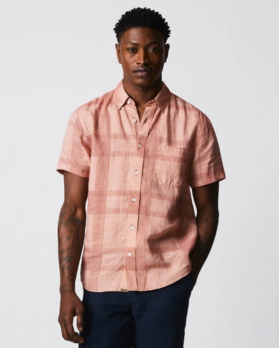 Shop Reid S/s Tuscumbia Shirt Bd In Clay/white