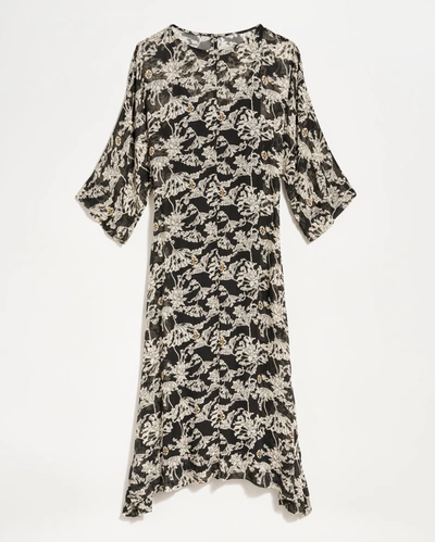 Shop Billy Reid Sheer Zen Dress In Black/white