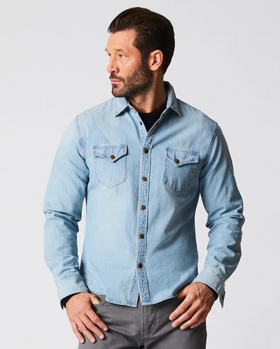 Shop Billy Reid, Inc Shoals Denim Shirt In Denim Wash