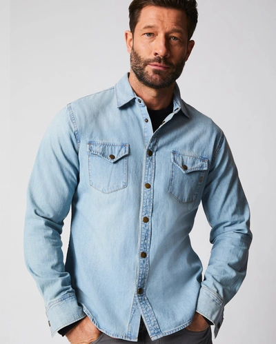 Shop Billy Reid, Inc Shoals Denim Shirt In Denim Wash