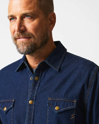 Billy Reid, Inc Shoals Denim Shirt In Double Dye