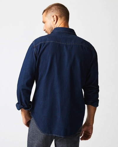Billy Reid, Inc Shoals Denim Shirt In Double Dye
