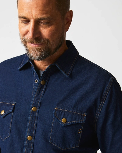 Billy Reid, Inc Shoals Denim Shirt In Double Dye