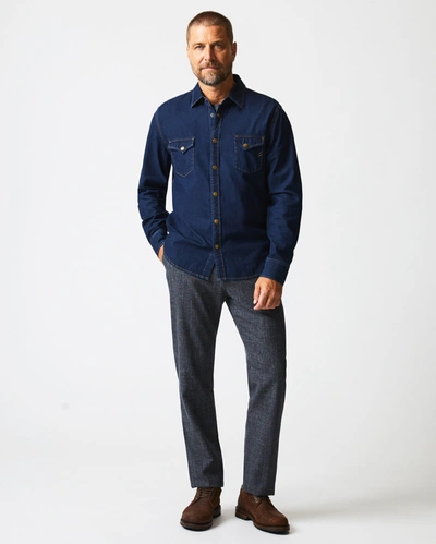 Shop Billy Reid, Inc Shoals Denim Shirt In Double Dye