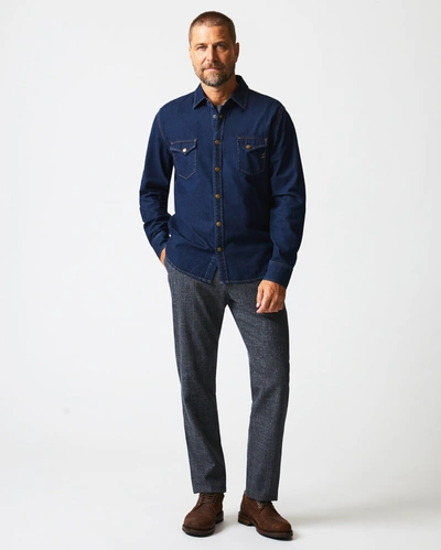 Billy Reid, Inc Shoals Denim Shirt In Double Dye