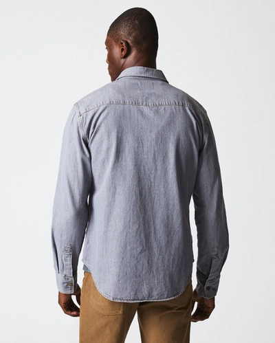Billy Reid, Inc Shoals Denim Shirt In Grey Wash