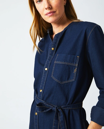 Reid Shoals Denim Shirttail Dress In Double Dye