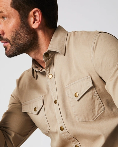 Reid Shoals Twill Shirt In Khaki