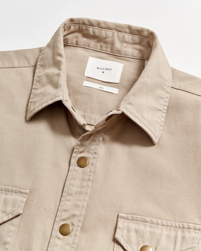 Reid Shoals Twill Shirt In Khaki