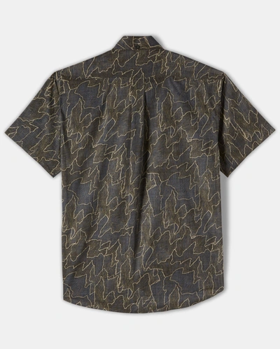 Shop Billy Reid, Inc Short Sleeve Path Shirt In Black