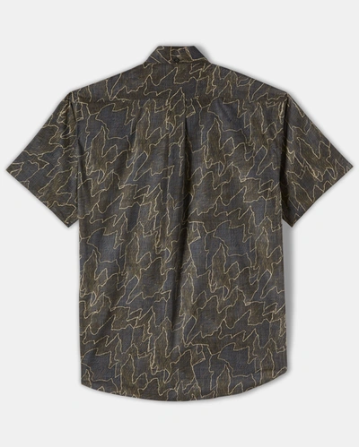 Billy Reid, Inc Short Sleeve Path Shirt In Black