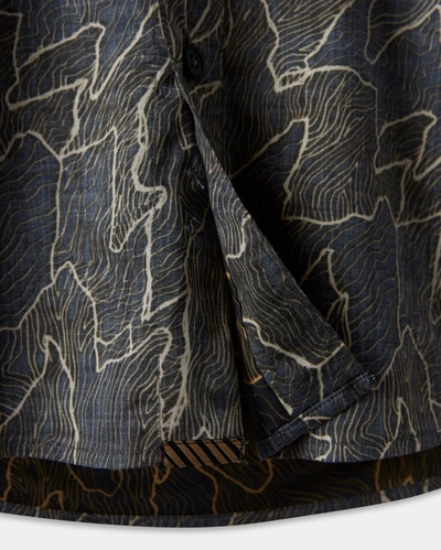 Billy Reid, Inc Short Sleeve Path Shirt In Black
