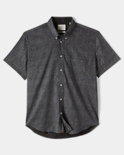 Shop Billy Reid, Inc Short Sleeve Pines Shirt In Black