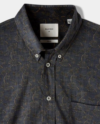 Shop Billy Reid, Inc Short Sleeve Pines Shirt In Black