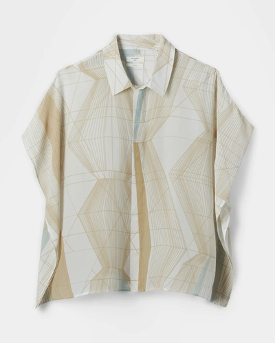 Shop Reid Silk Lamp Shirt In Natural