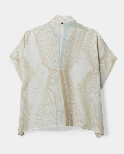 Shop Reid Silk Lamp Shirt In Natural