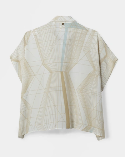 Reid Silk Lamp Shirt In Natural
