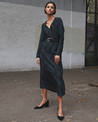 Reid Silk Maxi Dress In Darkest Spruce