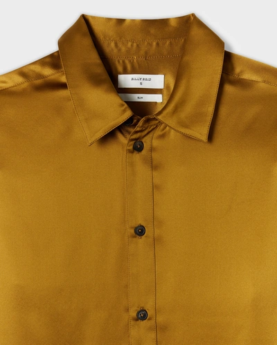 Reid Silk Slim Shirt In Tinted White