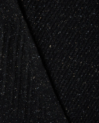 Reid Silk Tweed Sweater In Black