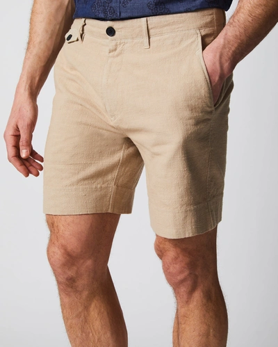 Reid Slub Cotton Short In Khaki