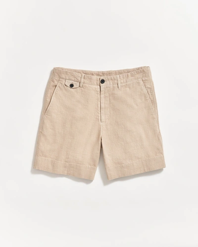 Reid Slub Cotton Short In Khaki