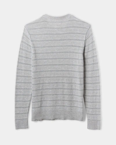 Reid Slub Stripe Crew In Natural