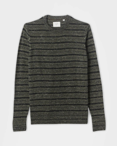Reid Slub Stripe Crew In Natural