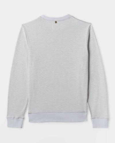 Reid Stripe Terry Crew In Beach Blue