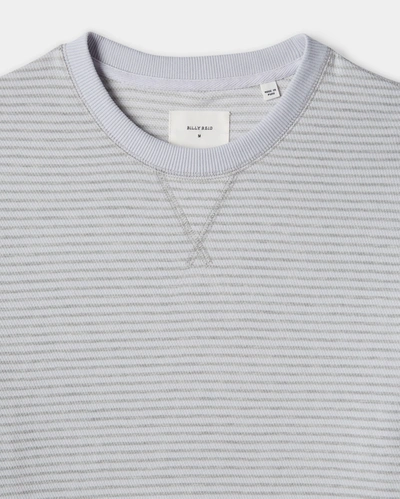 Reid Stripe Terry Crew In Beach Blue
