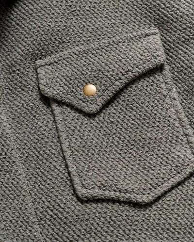 Shop Reid Summer Fleece Knit Jacket In Charcoal