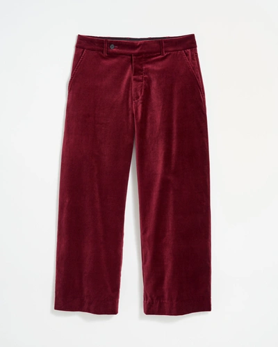 Shop Billy Reid Tab Cropped Trouser In Maroon