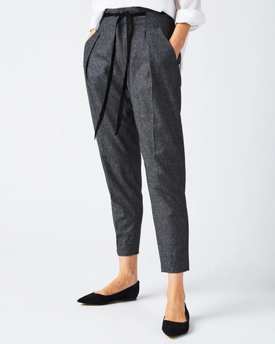 Shop Reid Tapered Pleat Pant In Charcoal