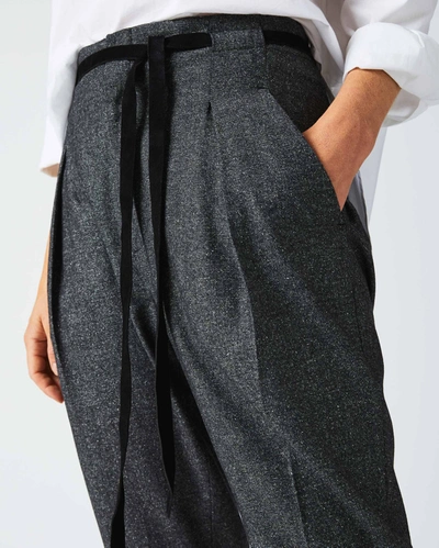 Shop Reid Tapered Pleat Pant In Charcoal