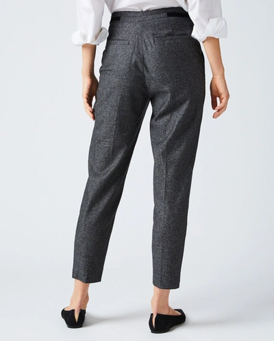 Shop Reid Tapered Pleat Pant In Charcoal