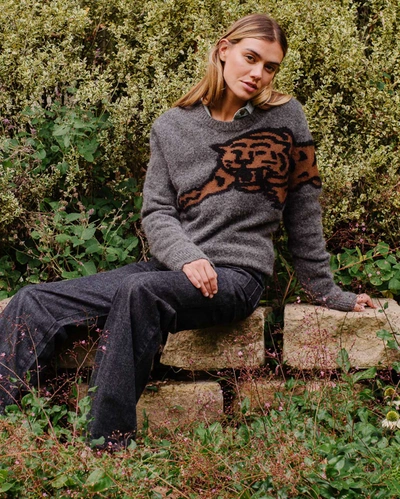 Reid Tiger Sweater In Grey