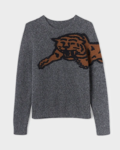 Shop Reid Tiger Sweater In Grey