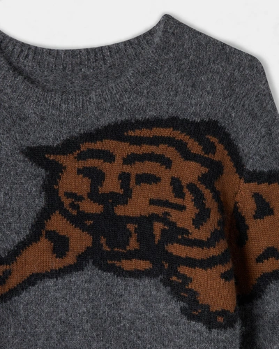 Reid Tiger Sweater In Grey